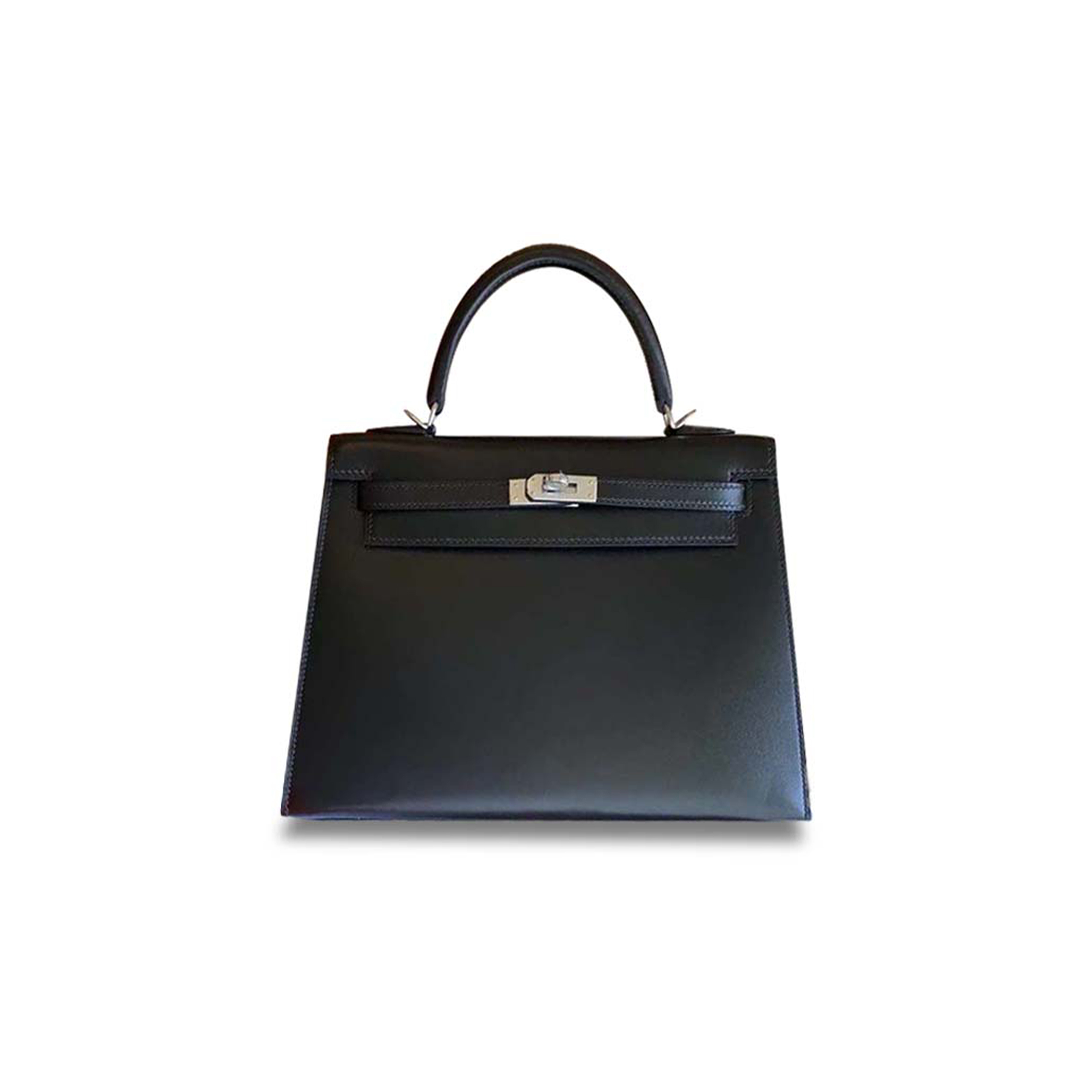 H**mes master kelly 25 box black silver (25*17*7cm)